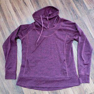 Kuhl Womens Solace Cowl Neck Sweater Pullover Size L Heather Maroon